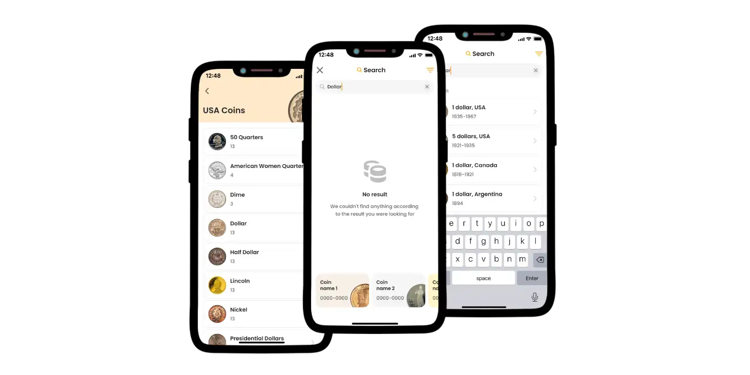 A part of Coin ID Scanner’s interface.